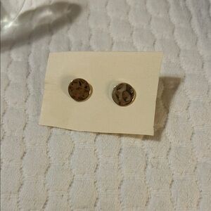 Gold Hammered Stud Earrings